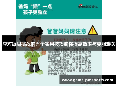 应对每周挑战的五个实用技巧助你提高效率与克服难关